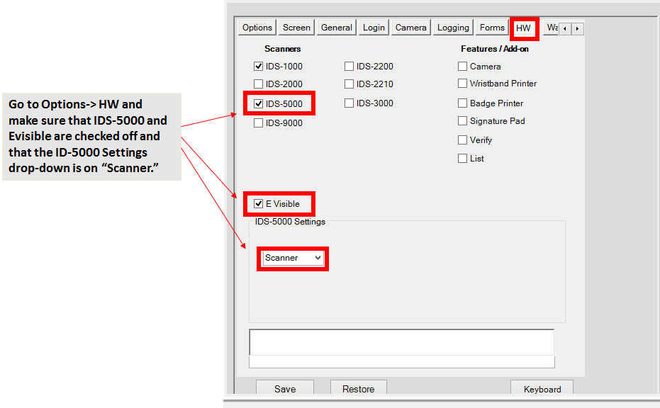 Scanner taking IDs but scan results are not displayed Idscience